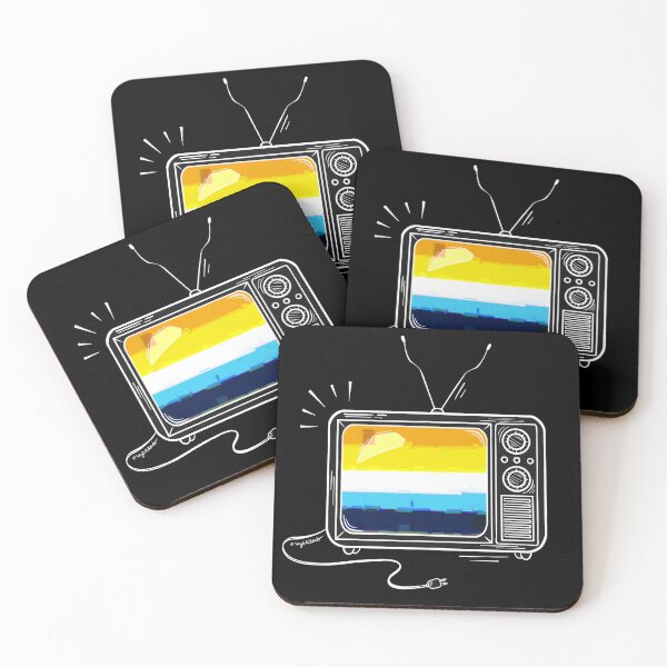 Item preview, Pride Flag Retro TV - Aroace designed and sold by heysoleilart.