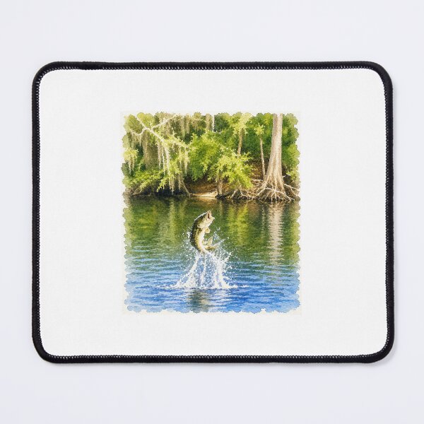 Item preview, Leaping Bass Watercolor designed and sold by Treasurekey.