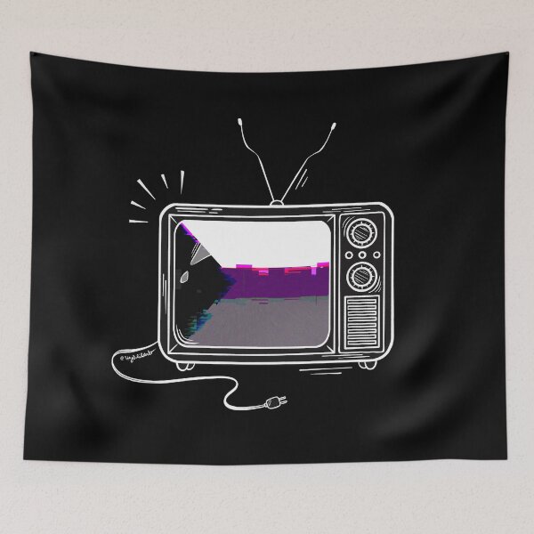 Item preview, Pride Flag Retro TV - Demisexual designed and sold by heysoleilart.
