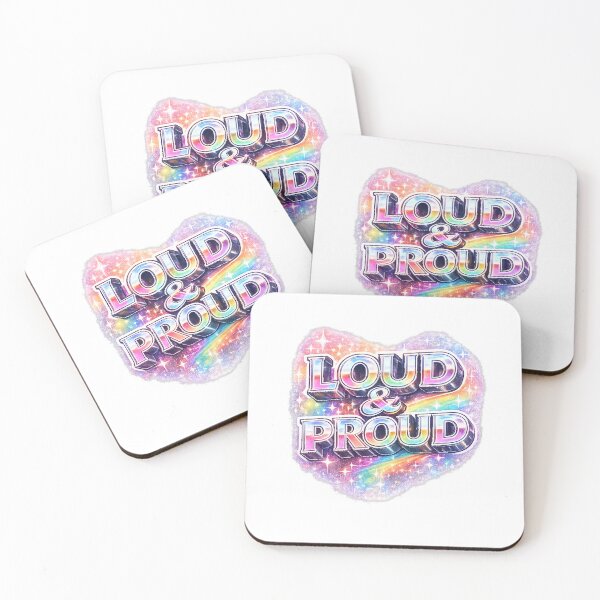 Item preview, Loud and Proud LGBTQ Pride Design | Rainbow Queer Pride Statement Art designed and sold by ArtByTripti.