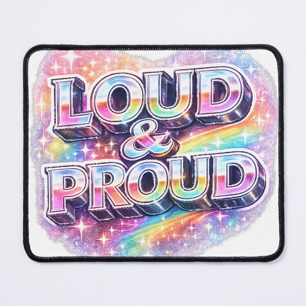 Item preview, Loud and Proud LGBTQ Pride Design | Rainbow Queer Pride Statement Art designed and sold by ArtByTripti.