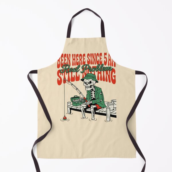 Item preview, Been Here Since 5 AM Reel Problem Still Nothing Fishing Skeleton — Funny Fishing Humor Graphic designed and sold by SkTee2k.