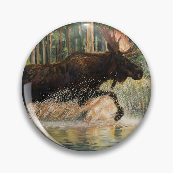 Item preview, Charging Moose - Canadian Forest Fine Art designed and sold by DevinRenaud.