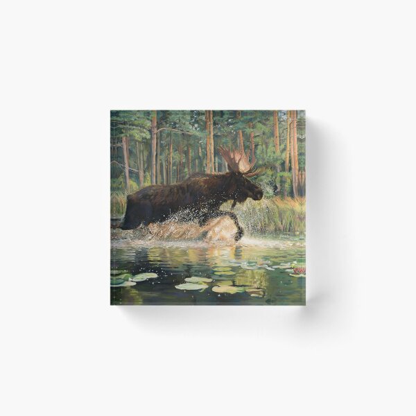 Item preview, Charging Moose - Canadian Forest Fine Art designed and sold by DevinRenaud.