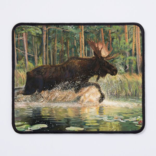 Item preview, Charging Moose - Canadian Forest Fine Art designed and sold by DevinRenaud.