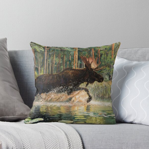 Item preview, Charging Moose - Canadian Forest Fine Art designed and sold by DevinRenaud.