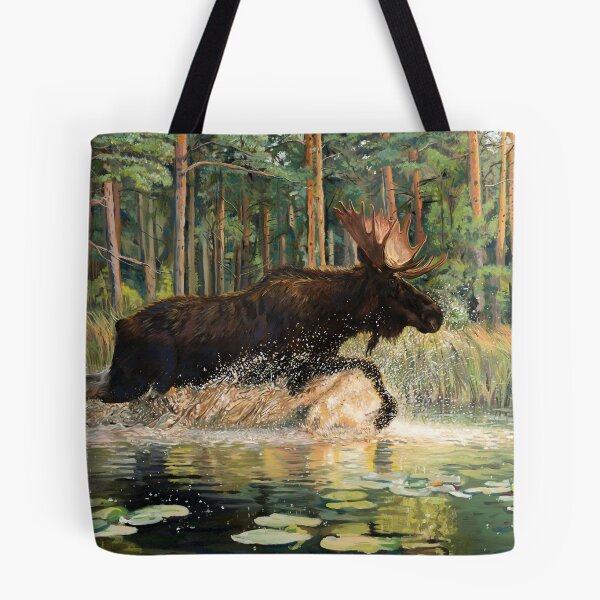 Item preview, Charging Moose - Canadian Forest Fine Art designed and sold by DevinRenaud.