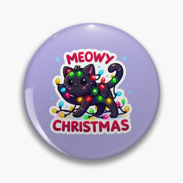 Item preview, Meowy Christmas Black Cat Wrapped in Christmas Lights Cute Holiday Sticker designed and sold by carestazafeli.
