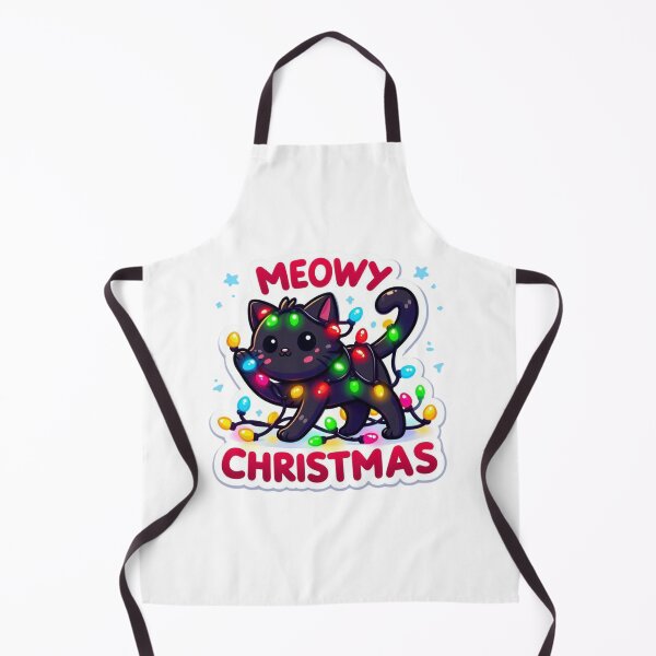 Item preview, Meowy Christmas Black Cat Wrapped in Christmas Lights Cute Holiday Sticker designed and sold by carestazafeli.