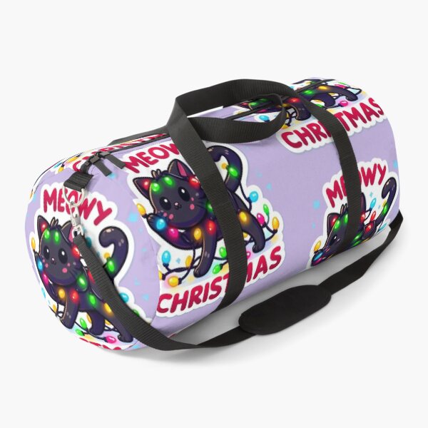 Item preview, Meowy Christmas Black Cat Wrapped in Christmas Lights Cute Holiday Sticker designed and sold by carestazafeli.