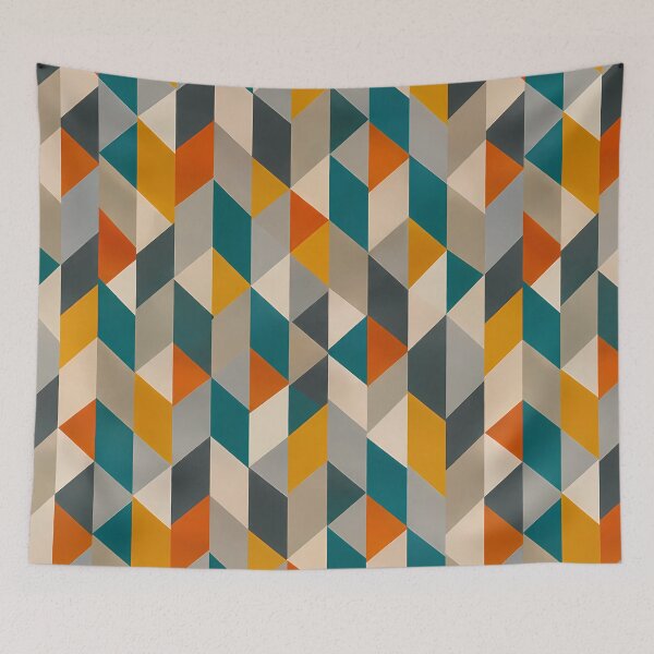 Item preview, Mid Century Modern Geometric Triangle Pattern designed and sold by zenjiinspired.