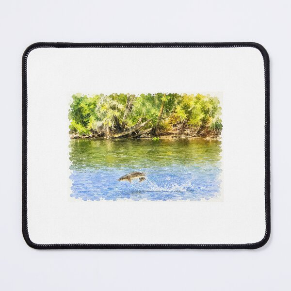 Item preview, Leaping Sturgeon Watercolor designed and sold by Treasurekey.