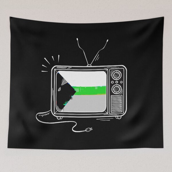 Item preview, Pride Flag Retro TV - Demiromanic designed and sold by heysoleilart.