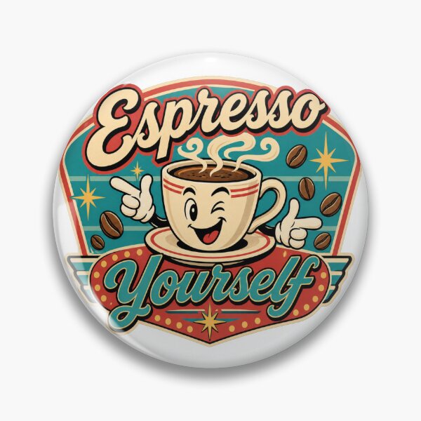 Item preview, Espresso Yourself Retro Coffee Cup designed and sold by PlushFutura.