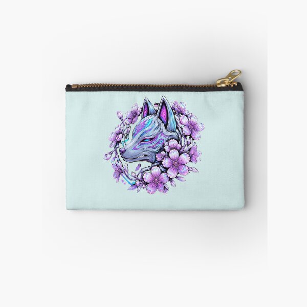 Item preview, Futuristic Wolf Aesthetic Cherry Blossom Art designed and sold by Articulated Vibes.