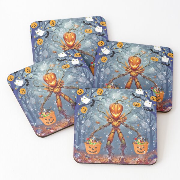 Item preview, halloween pumpkin in the woods designed and sold by Ecosetereos.