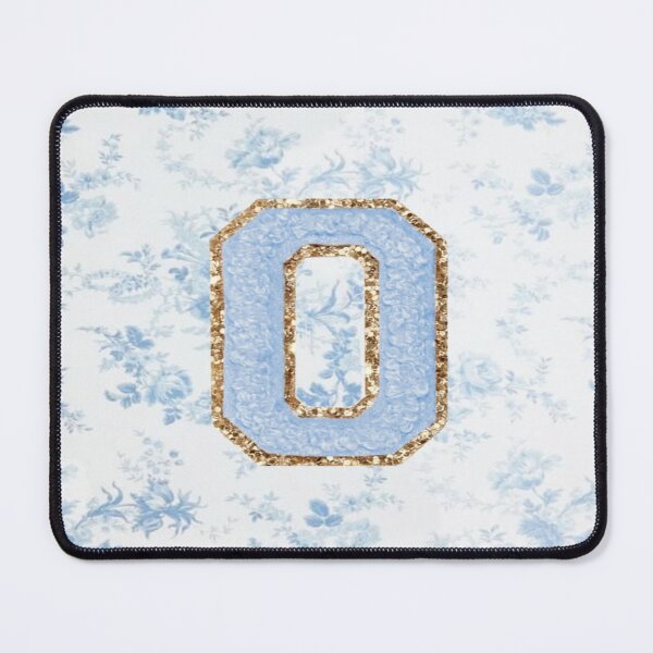 Item preview, Floral blue preppy glitter monogram letter prints O designed and sold by SimplebutSweet.