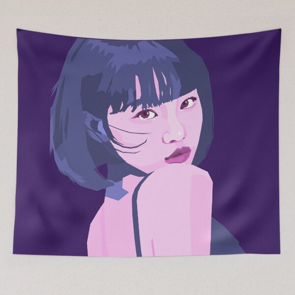Item preview, Chaewon Lesserafim en un impresionante retrato vectorial de arte WPAP designed and sold by Aome22.