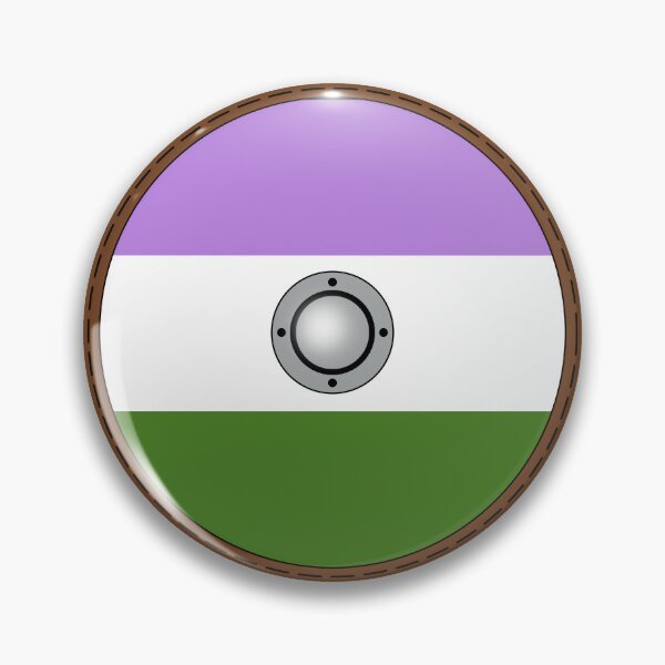 Item preview, Genderqueer Viking Shield designed and sold by Tiwsarm.