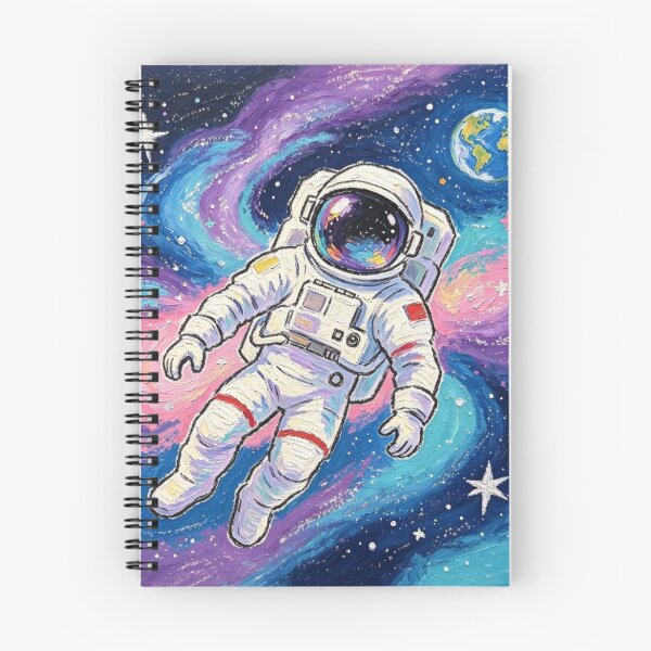 Item preview, Cosmic Float: Astronaut in Vibrant Nebula designed and sold by TeyArtWork.