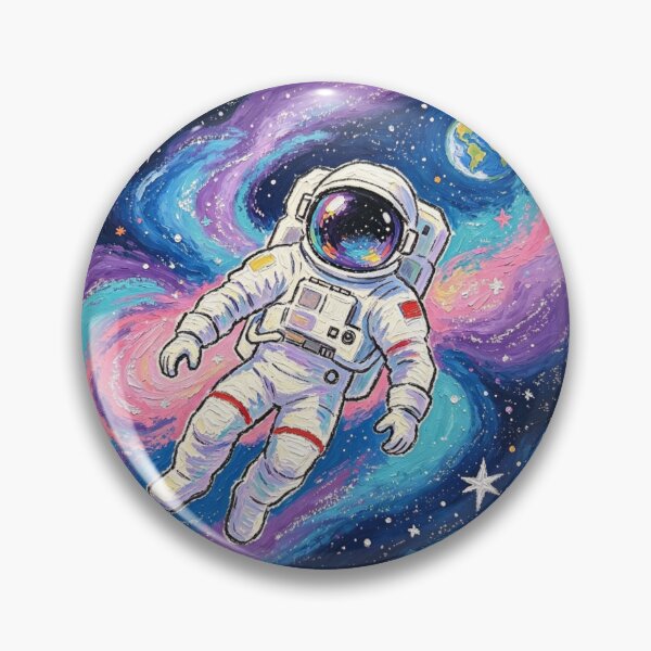 Item preview, Cosmic Float: Astronaut in Vibrant Nebula designed and sold by TeyArtWork.