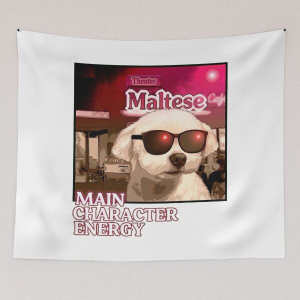 Item preview, Cool Puppy: Main Character Energy Maltese Style Retro Aesthetic designed and sold by Surreal Characters & Cute Pups.