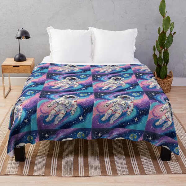 Item preview, Cosmic Float: Astronaut in Vibrant Nebula designed and sold by TeyArtWork.