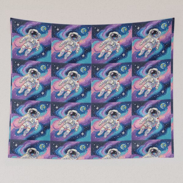 Item preview, Cosmic Float: Astronaut in Vibrant Nebula designed and sold by TeyArtWork.