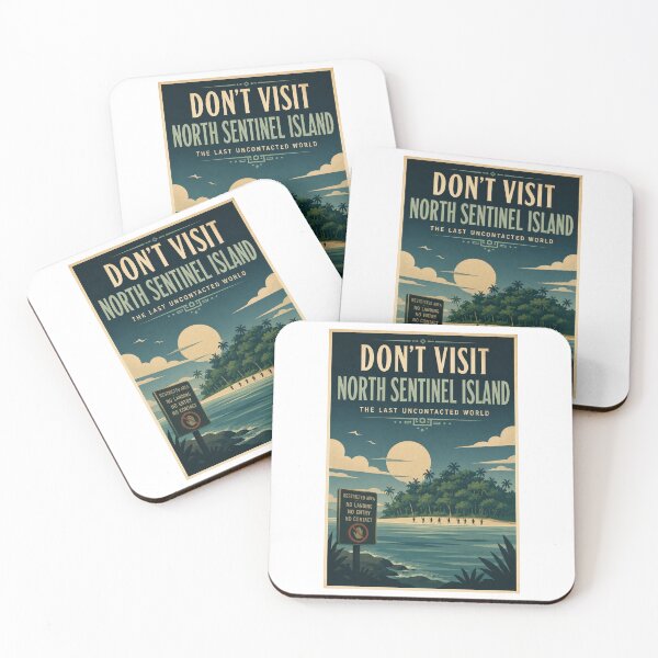 Item preview, Don't Visit North Sentinel Island – Vintage Travel Poster of the Last Uncontacted World designed and sold by Extravanganzza.