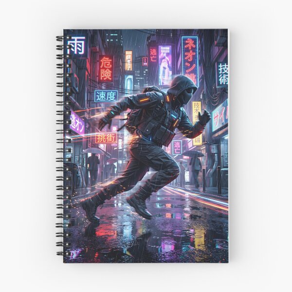 Item preview, Neon Velocity | Cinematic Cyberpunk Street Sprint & Techwear Art designed and sold by OVERRIDESTUDIOS.