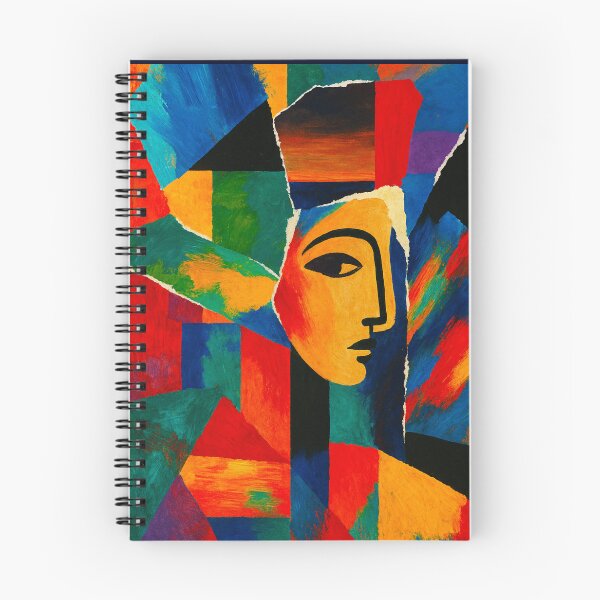 Item preview, Colorful Cubist Face Abstract Portrait Art designed and sold by PlanetEye Designs.