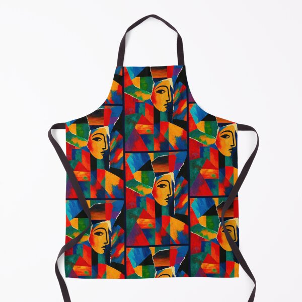Item preview, Colorful Cubist Face Abstract Portrait Art designed and sold by PlanetEye Designs.