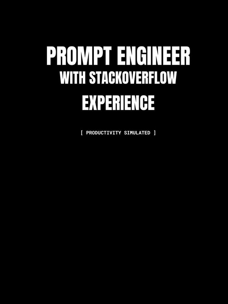 Thumbnail 4 of 4, iPhone Case, Prompt Engineer With StackOverflow Experience Funny AI Developer Meme designed and sold by BuggedThreads.