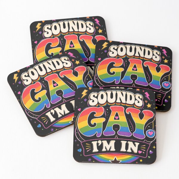 Item preview, Sounds Gay I’m In Retro Rainbow Pride Design designed and sold by TrashCultSupply.