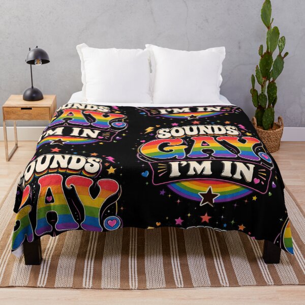 Item preview, Sounds Gay I’m In Retro Rainbow Pride Design designed and sold by TrashCultSupply.
