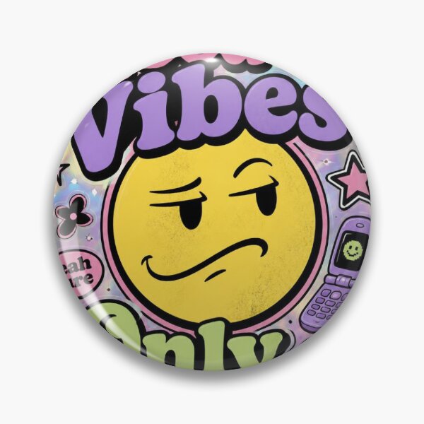 Item preview, Good Vibes Only-ish Retro Y2K Smiley Sticker Design designed and sold by redblink store.