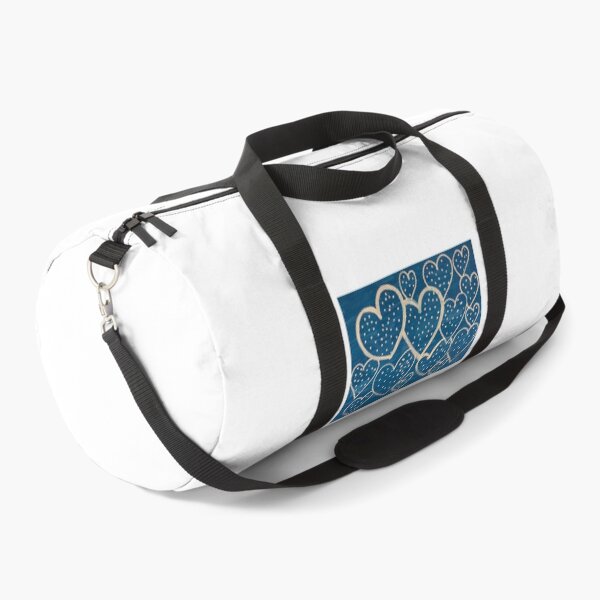 Item preview,  Hearts Full of Stars – Hand-Painted Blue and White Heart Pattern Art designed and sold by M1234s.