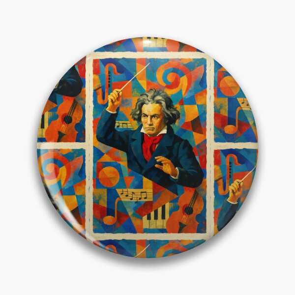 Item preview, Abstract Classical Composer Music Portrait Art designed and sold by PlanetEye Designs.