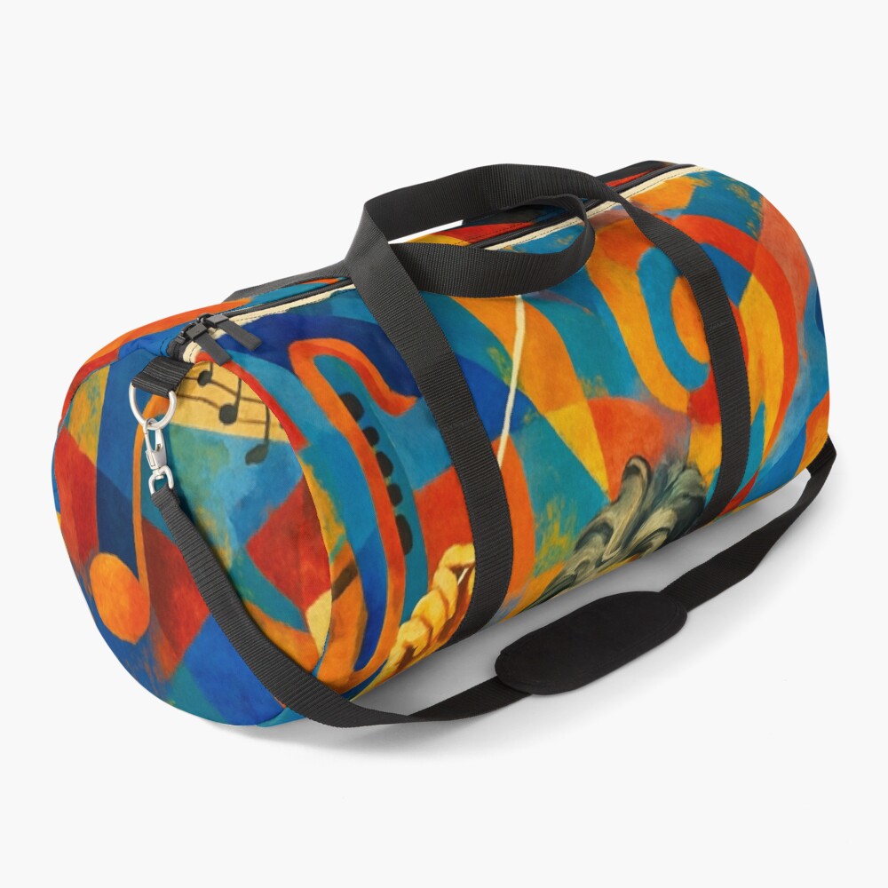 Abstract Classical Composer Music Portrait Art on a duffle bag