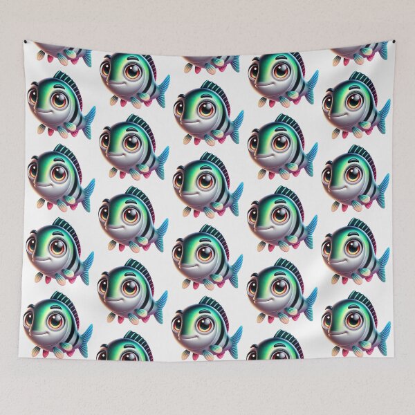 Item preview, Adorable Sea Bass Fish designed and sold by Sillytoe.