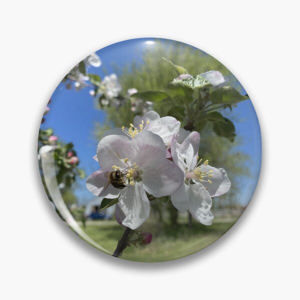 Item preview, Honeybee on Apple Blossom designed and sold by SteeleChampagne.