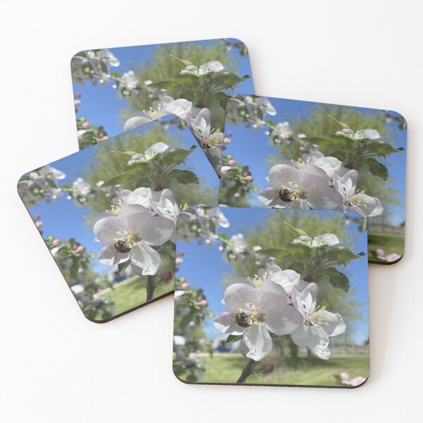 Item preview, Honeybee on Apple Blossom designed and sold by SteeleChampagne.