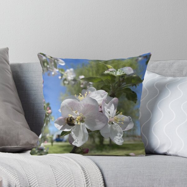 Item preview, Honeybee on Apple Blossom designed and sold by SteeleChampagne.