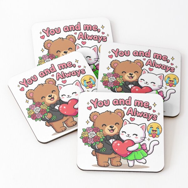 Item preview, You and Me, Always Cute Bear & Cat Couple designed and sold by morning sun.