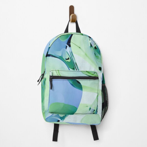 Item preview, Abstract Liquid Art: Blue and Green Flowing Shapes | Modern Digital Design designed and sold by L&L.