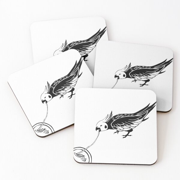 Item preview, Cockatiel Stealing Spaghetti designed and sold by breezewolfspace.