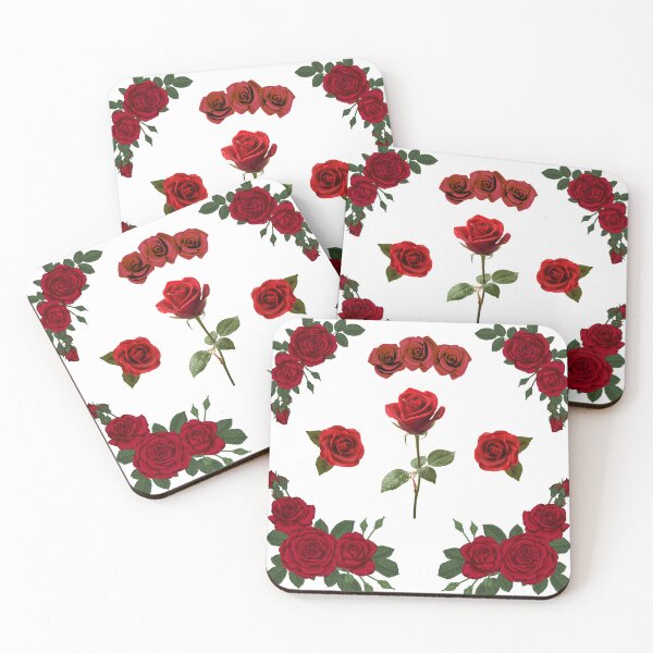 Item preview, Red Floral Sticker Pack | Romantic Red Flower Bundle | Botanical Rose Aesthetic Stickers | Cottagecore Flower Decor designed and sold by Art IN Pack.