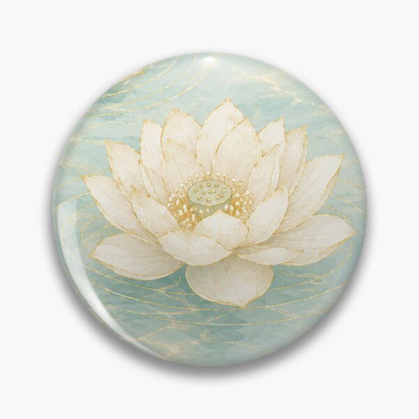 Item preview, Korean White Lotus Pond Watercolor Seamless Pattern designed and sold by lita-lilith.