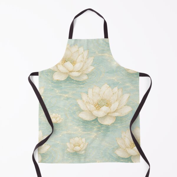 Item preview, Korean White Lotus Pond Watercolor Seamless Pattern designed and sold by lita-lilith.
