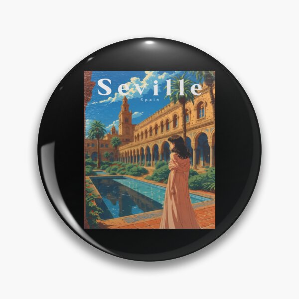 Item preview, Anime Girl Gazing at Alcazar of Seville in Soft Pastel Hues designed and sold by Anomaneal.